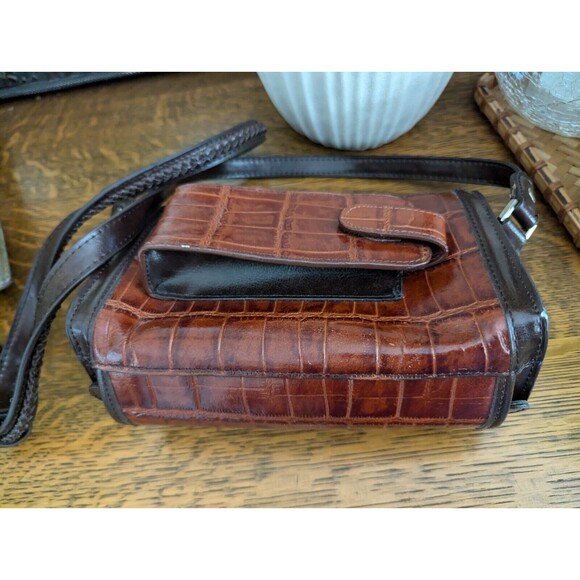 Marc Chantal MC Vintage Brown And Black Purse shoulder - Picture 7 of 16